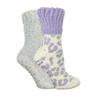 Cozy Crew Womens Multi-Pack 2 Pair Slipper Socks