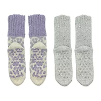 Cozy Crew Womens Multi-Pack 2 Pair Slipper Socks