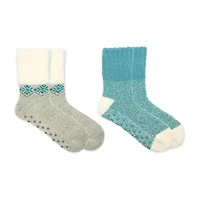Cozy Crew Womens Multi-Pack 2 Pair Slipper Socks