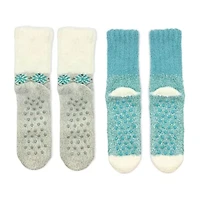 Cozy Crew Womens Multi-Pack 2 Pair Slipper Socks