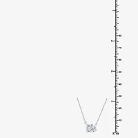 Yes, Please! Womens Lab Created White Sapphire Sterling Silver 18 Inch Pendant Necklace