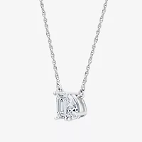 Yes, Please! Womens Lab Created White Sapphire Sterling Silver 18 Inch Pendant Necklace