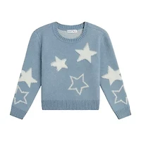 by&by girl Big Kid Girls Round Neck Long Sleeve Pullover Sweater
