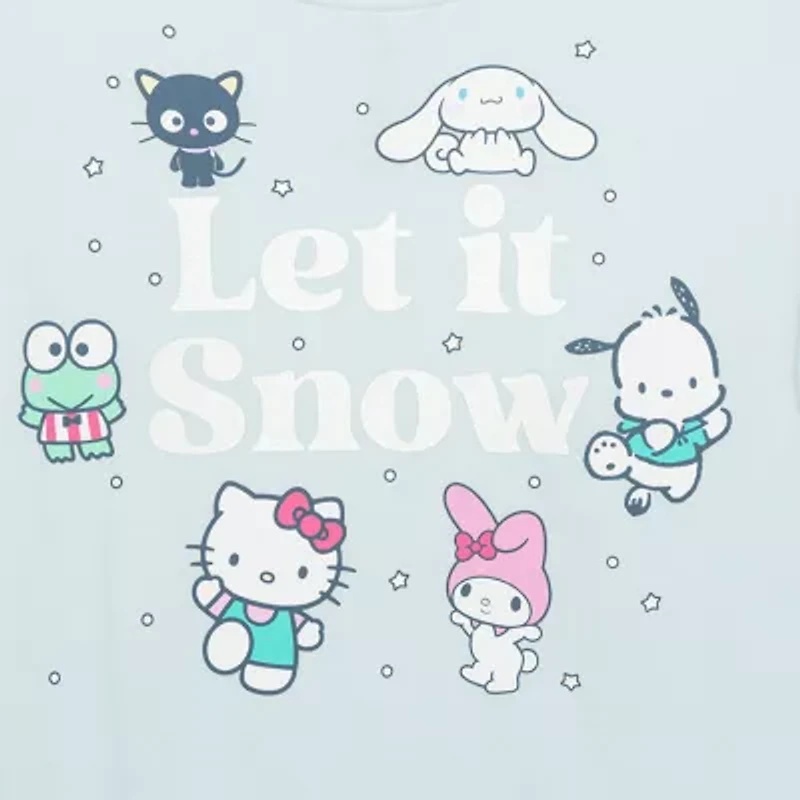 Little & Big Kid Girls Crew Neck Fleece Long Sleeve Hello Kitty Sweatshirt