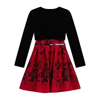 Knit Works Big Kid Girls Floral 2-pc. Dress Set