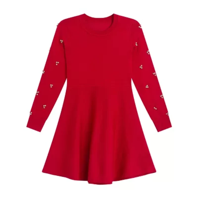 by&by girl Big Kid Girls Long Sleeve Sweater Dress