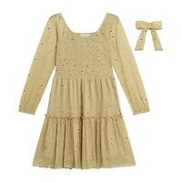 Knit Works Big Kid Girls Long Sleeve A-Line Dress