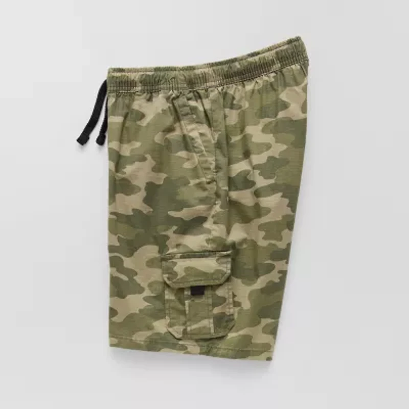 Thereabouts Pull-On Little & Big Kid Boys Husky Adaptive Adjustable Waist Features Easy-on + Easy-off Cargo Short