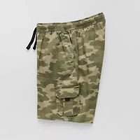 Thereabouts Pull-On Little & Big Kid Boys Husky Adaptive Adjustable Waist Features Easy-on + Easy-off Cargo Short