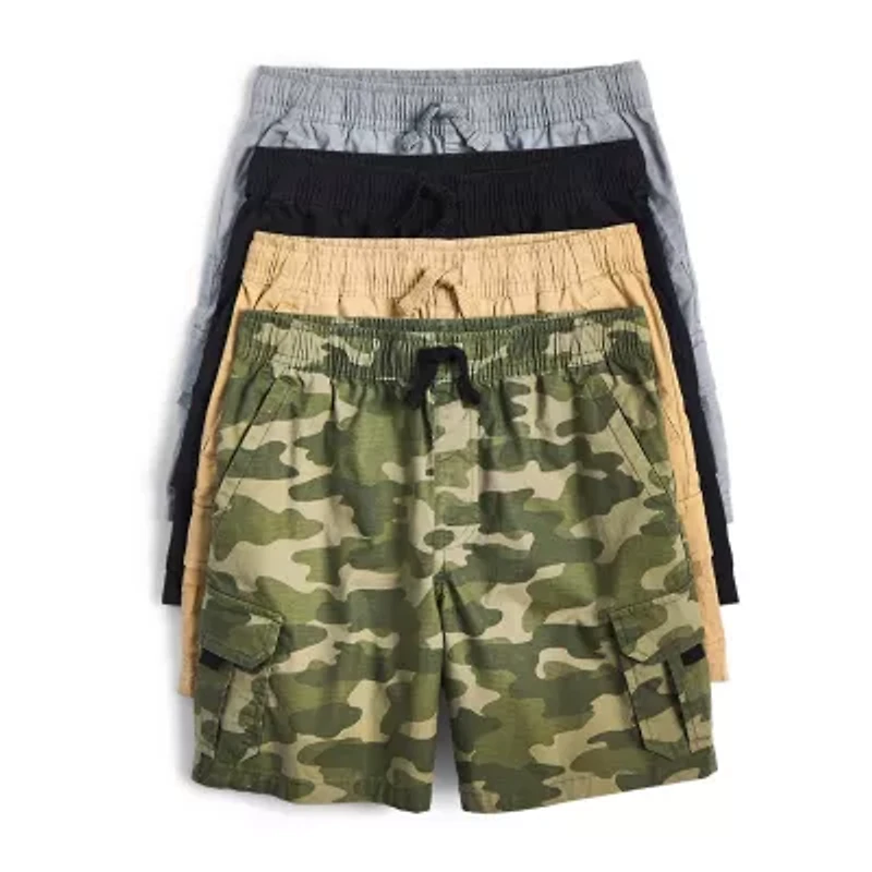 Thereabouts Pull-On Little & Big Kid Boys Husky Adjustable Waist Cargo Short