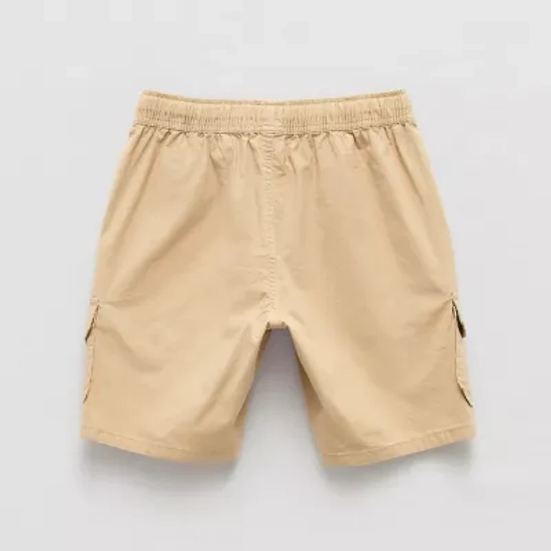 Thereabouts Pull-On Little & Big Kid Boys Husky Adaptive Adjustable Waist Features Easy-on + Easy-off Cargo Short