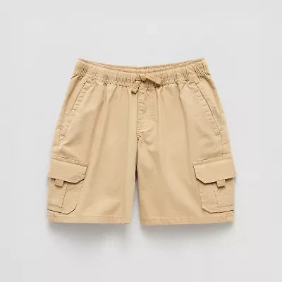 Thereabouts Pull-On Little & Big Kid Boys Husky Adaptive Adjustable Waist Features Easy-on + Easy-off Cargo Short