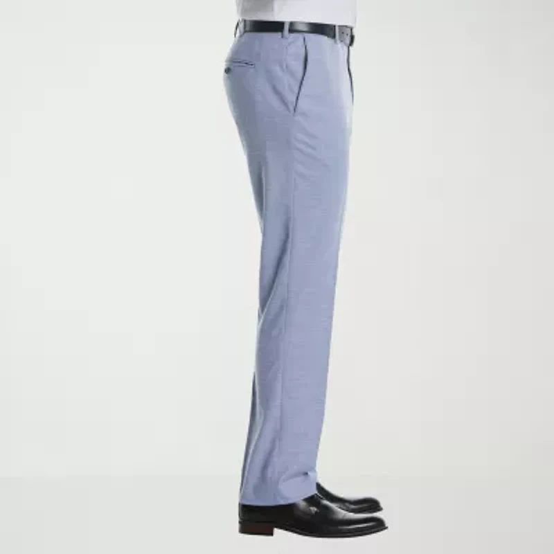 Savane Sharkskin Mens Straight Fit Flat Front Pant