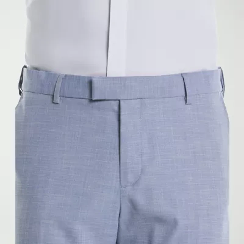 Savane Sharkskin Mens Straight Fit Flat Front Pant