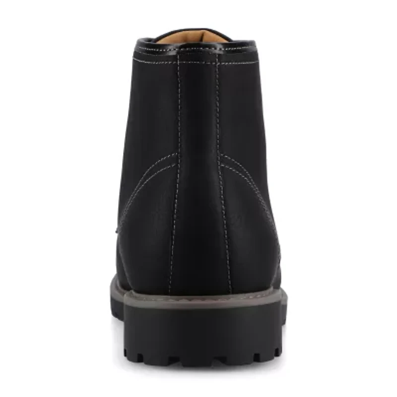 Vance Co Mens Zeus Block Heel Chelsea Boots