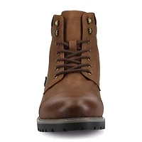 Vance Co Mens Block Heel Combat Boots