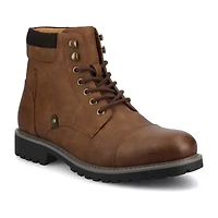 Vance Co Mens Block Heel Combat Boots