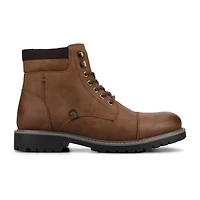 Vance Co Mens Block Heel Combat Boots