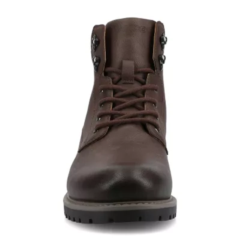Vance Co Mens Block Heel Combat Boots