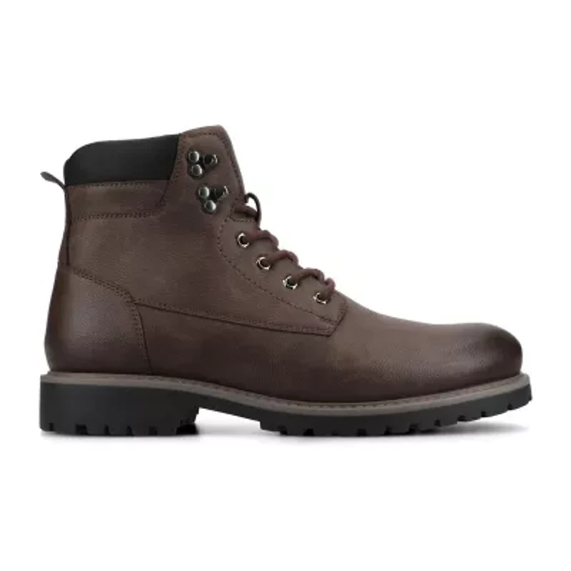 Vance Co Mens Block Heel Combat Boots