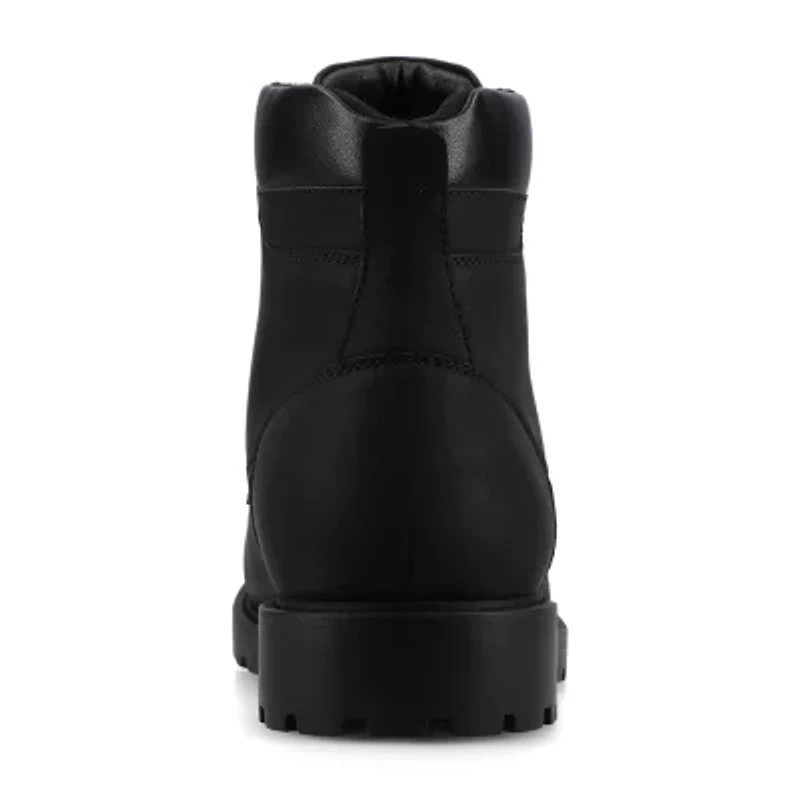 Vance Co Mens Block Heel Combat Boots