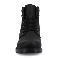 Vance Co Mens Block Heel Combat Boots