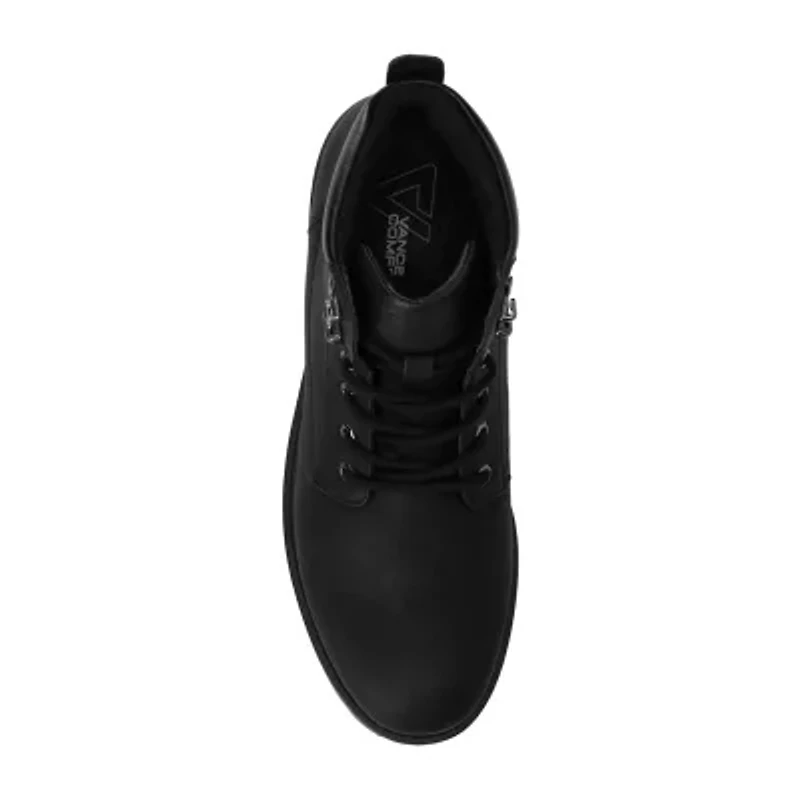 Vance Co Mens Block Heel Combat Boots