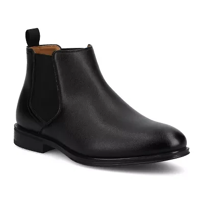 Vance Co Mens Block Heel Chelsea Boots