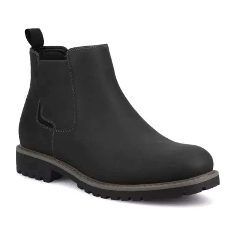 Vance Co Mens Block Heel Chelsea Boots