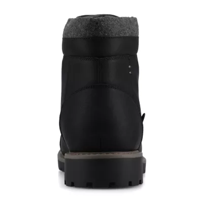 Vance Co Mens Block Heel Combat Boots