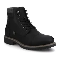 Vance Co Mens Block Heel Combat Boots