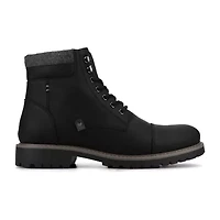 Vance Co Mens Block Heel Combat Boots