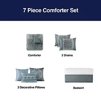 Broadhaven Brimsley 7-pc. Medallion Embellished Embroidered Comforter Set
