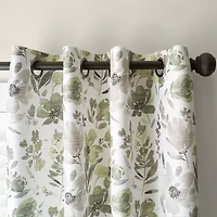 Regal Home Dimensions Floral Grommet Top Energy Saving Blackout Single Curtain Panel