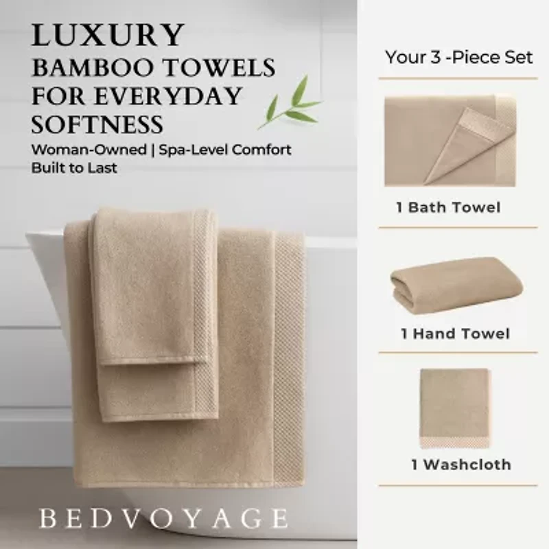 Bedvoyage 3-pc. Solid Bath Towel Set