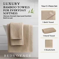 Bedvoyage 3-pc. Solid Bath Towel Set