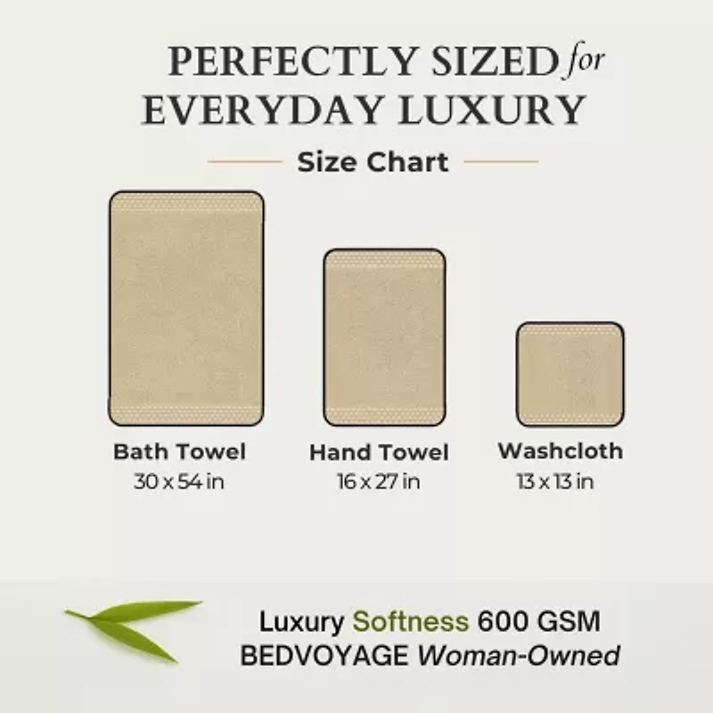 Bedvoyage 3-pc. Solid Bath Towel Set