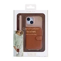 Pink Sky Cardholder Wallet Case with Crossbody Strap