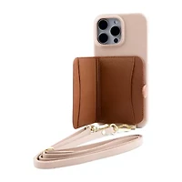 Pink Sky Cardholder Wallet Case with Crossbody Strap