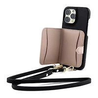 Pink Sky Cardholder Wallet Case with Crossbody Strap