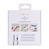Pink Sky Pressed Flower Airpod Case with Cleaning Kit