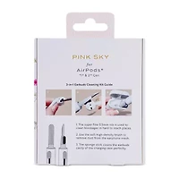 Pink Sky Pressed Flower Airpod Case with Cleaning Kit
