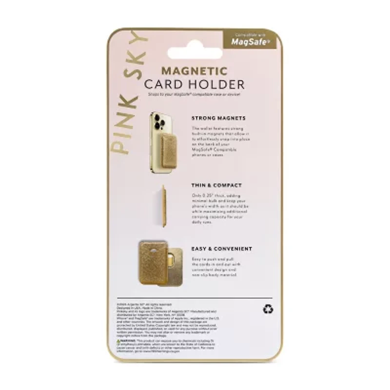 Pink Sky Glitter Magsafe Phone Wallet