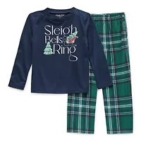 North Pole Trading Co. Sleigh Bells Ring Toddler Unisex Adaptive Easy-on + Easy-off Crew Neck Long Sleeve 2-pc. Matching Family Pajama Sets