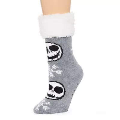 Pom Head Womens Breathable Multi-Pack 1 Pair Nightmare Before Christmas Slipper Socks