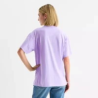 Paris France Womens Juniors Crew Neck Short Sleeve Regular Fit The Aristocats Graphic T-Shirt