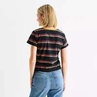 Stranger Things Ringer Tee Womens Juniors Crew Neck Short Sleeve Fitted Graphic T-Shirt