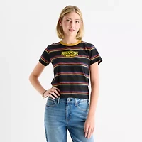 Stranger Things Ringer Tee Womens Juniors Crew Neck Short Sleeve Fitted Graphic T-Shirt