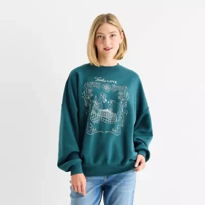 Skinnydip London Lady and the Tramp Crew Sweatshirt Womens Juniors Neck Long Sleeve