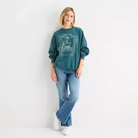 Skinnydip London Lady and the Tramp Crew Sweatshirt Womens Juniors Neck Long Sleeve